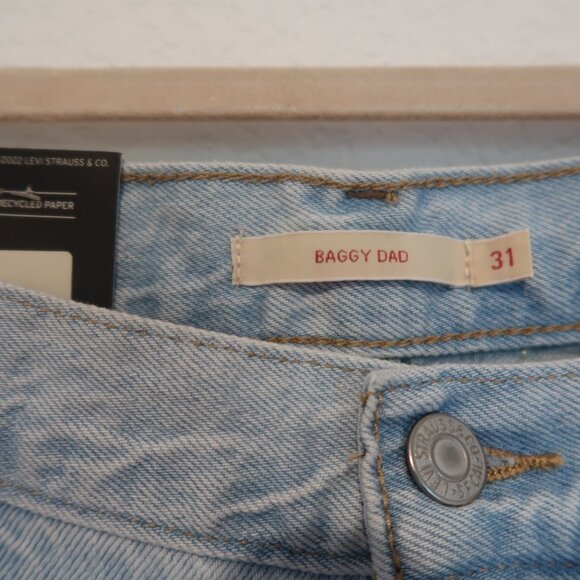 Levi's Baggy Dad Women's Jeans Size 31 Light Sugar - Light Wash - Picture 5 of 8